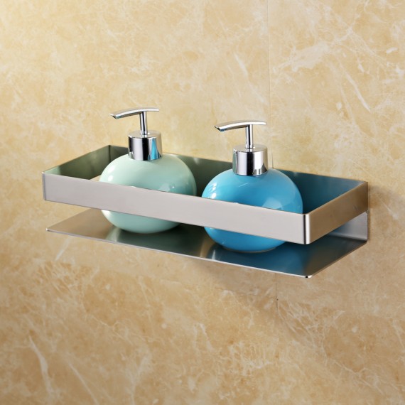 KES Bathroom Shelf  Stainless Steel Bath Shower Shelf Basket Caddy RUSTPROOF Square Modern Style Wall Mounted Brushed Finish, BSC205S30A-2